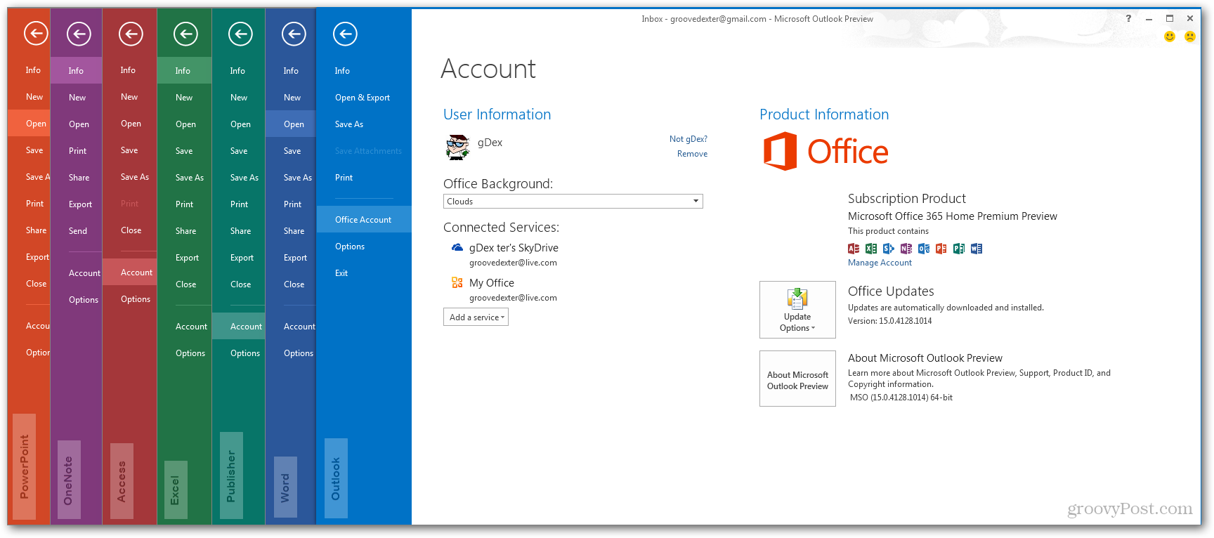 office 365 for mac themes