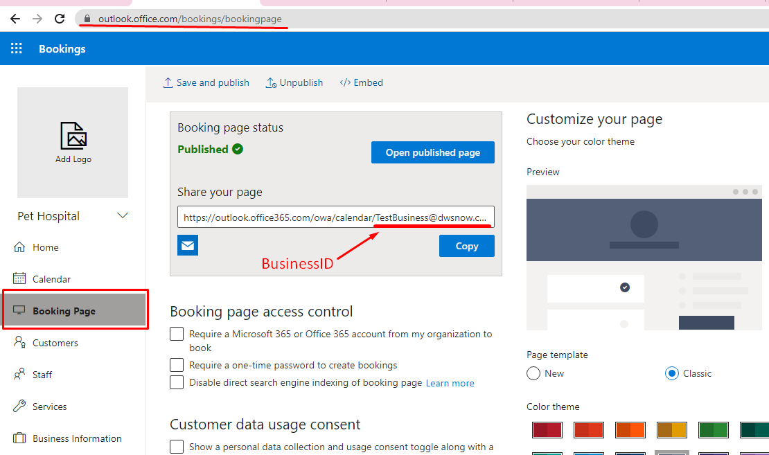 Microsoft Bookings For WordPress Shortcode Web Portals For